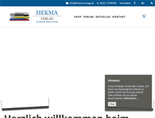 Tablet Screenshot of hekma-verlag.de